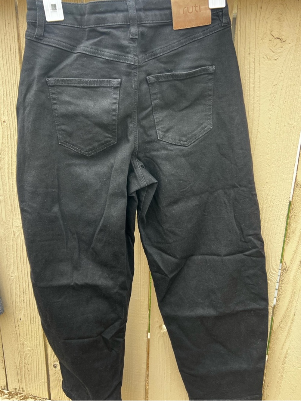 RUTI Black The Barrel Leg Denim Pants Size 4 - Picture 5 of 9